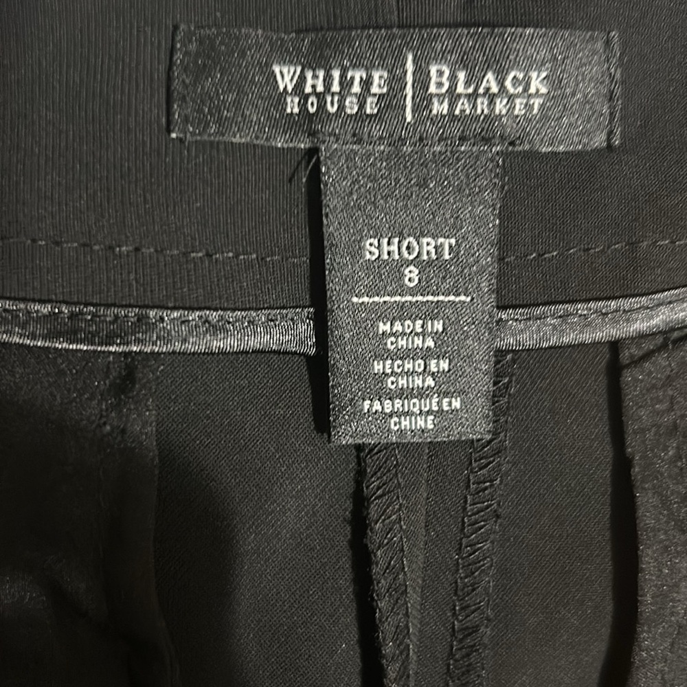 White House Black Market High Waist Black Shorts - Picture 2 of 6